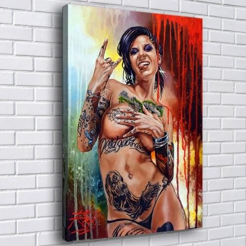 Art Tattoo Womens Bar Canvas Painting Art Hanging Steam Punk Poster and Prints Cuadros Wall Pictures for Living Room Home Decor