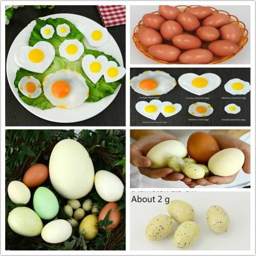 Simulation Chicken Duck Dinosaur Egg Artificial Fried Egg Poached Eggs Fake Food DIY Creative Handmade Children Toys Decoration