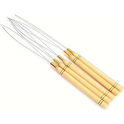 3 pcs micro rings loop tool loop threader pulling needle used with hair plier and beads for human hair feather extension tools