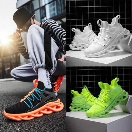 New Sneakers Men Running Shoes for Men Sports Shoe Size 6.5-12us Black Green Trend Lightweight Athletic Training Jogging Shoes
