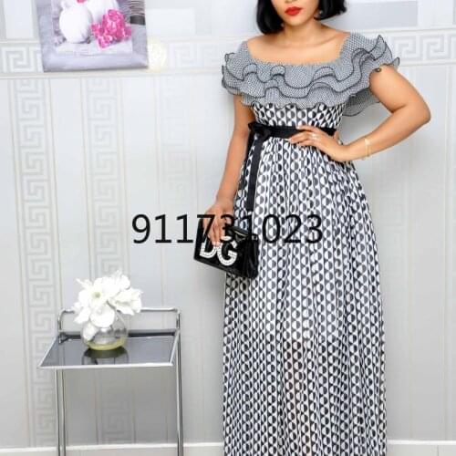 2021 Summer Fashion Style African Women Printing Plus Size Long Dress African Clothes African Dresses for Women S-5XL