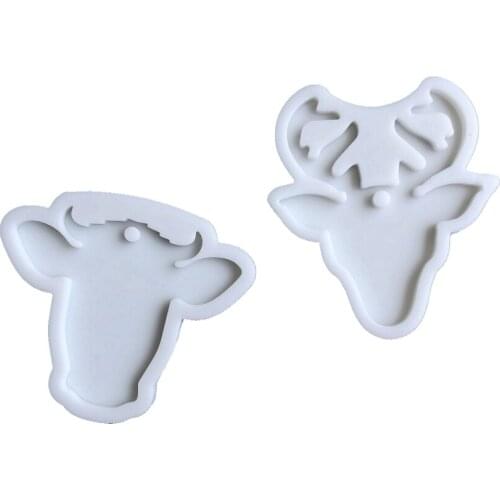 Elk, cow made silicone mold Keychain pendant mold cake chocolate decoration accessories kitchen tools