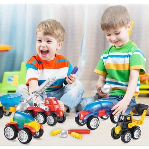 MylitDear Magnetic Designer Pipe Building Blocks DIY Construction Cars Model Set Kids Funny Magnets Bricks Games Children Toys