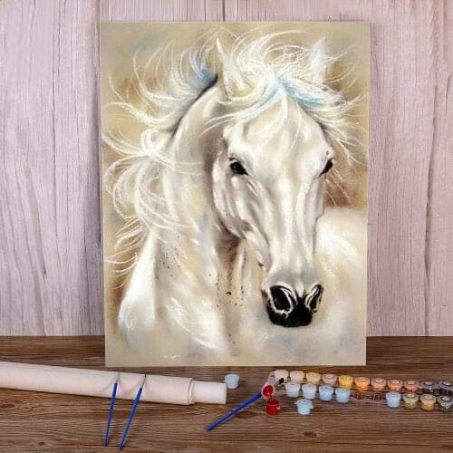 Horse Animal Painting By Numbers Kit Acrylic Paints 40*50 Painting On Canvas Loft Picture Crafts For Adults Handiwork