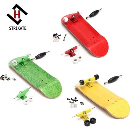 Desk fingerboard Skateboard Basic Complete Wooden Fingerboard Finger Scooter with Bearing Grit Box Foam Tape 7colors
