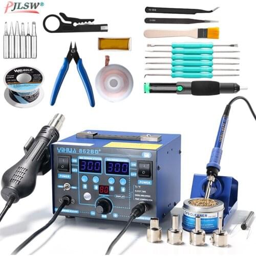 Hot air soldering station 2 in1 862BD+ quick BGA rework station Digital anti-staticHot air desoldering station tools