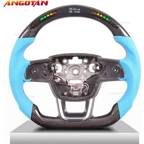 Perforated leather LED Carbon Fiber Steering Wheel Sprort Car volante esportivo Fit For Chery Automobile
