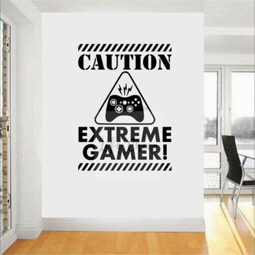 Teen Boys Playroom Decoration Gamer Sign Vinyl Wall Decal Video Games Conner Wall Sticker Removable Games Player Murals AC115