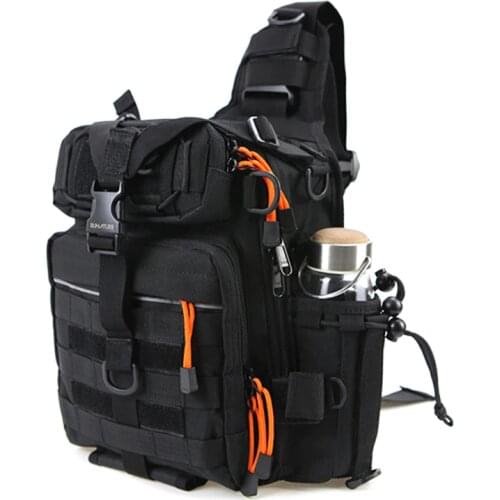 11.6L Tactical Backpack Рюкзак для рыбалки Waterproof Nylon One Shoulder Bag Cross Body Military Rucksack for Outdoor Sports