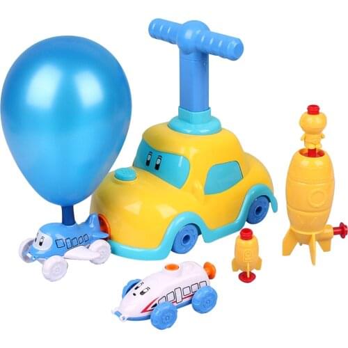 Funny Puzzle Car Early Education Toy Gifts Science Experiments Balloon Cars Children Portable Interactive Present