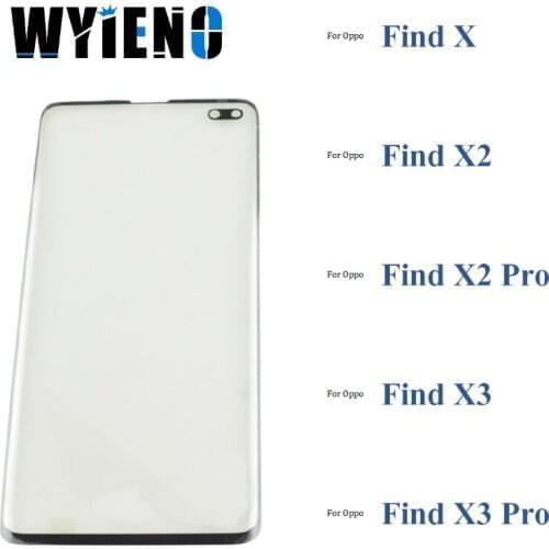 Black Front Edge Digitizer LCD Sensor Glass With + OCA For Oppo Find X X2 X2Pro X3 Pro X3Pro Touch Screen Glass lens 10pcs/lot
