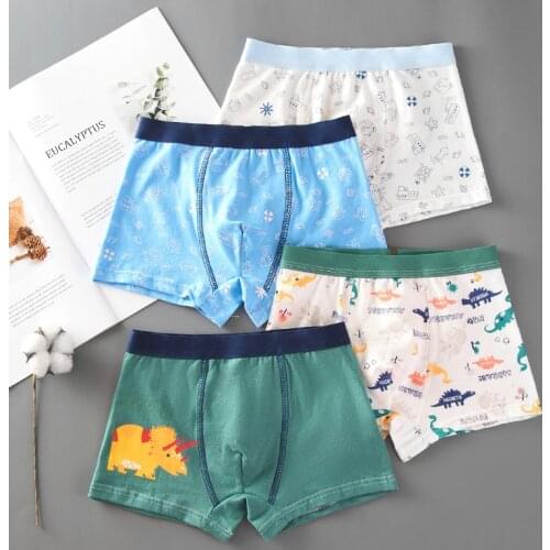 2pcs/lot Children Underwear for Boys Boxer Panties Kids Baby Underpants Cotton Soft Cartoon Boxer Briefs