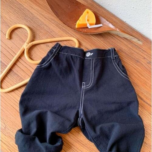 2021 new style girls boys denim long pants autumn fashion kids flare pants