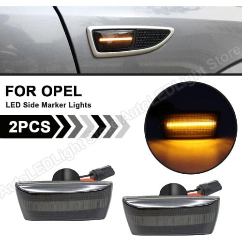 2X LED Side Marker Turn Signal Light Lamp For Opel Adam Astra H J Corsa D E Insignia A Meriva B Zafira B Chevy Aveo Cruze Vectra