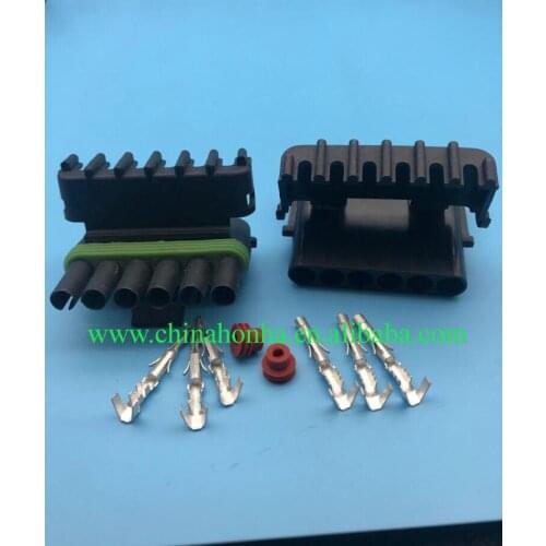 5/10/20/50 pcs/lots 2.5 Series 6 pin Female and Male Weather Pack Electrical Wire connectors 12010975 12015799