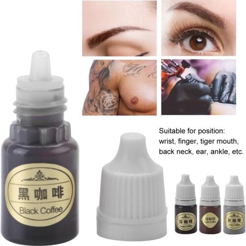 5ml Professional Natural Plant Tattoo Ink Body Paint Microblading Pigment Semi-Pernament Makeup Inks Makeup Beauty Tool Supplies