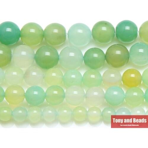 9th Aug Natural Stone Green Grape Agates Round Loose Beads 6 8 10 MM Pick Size for Jewelry Making