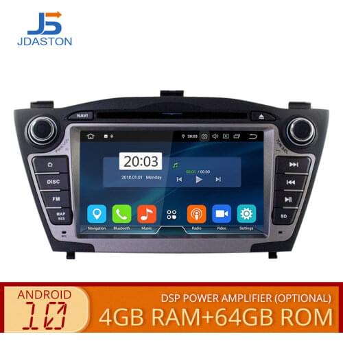JDASTON Android 10.0 Car DVD Player For Hyundai iX35 Tucson 2009-2015 WIFI Multimedia GPS Navigation Stereo 2 Din Car Radio DSP