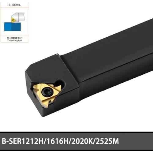 B-SER B-SER1212H16 SER1616H16 SER2020K16 SER2525M16 SER3232P16 Threading Turning Tool Use 16ER Threaded Inserts
