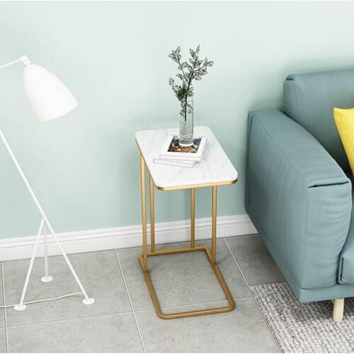 Living room coffee table Nordic iron art marble sofa tables removable square coffee corner table light luxury small side table