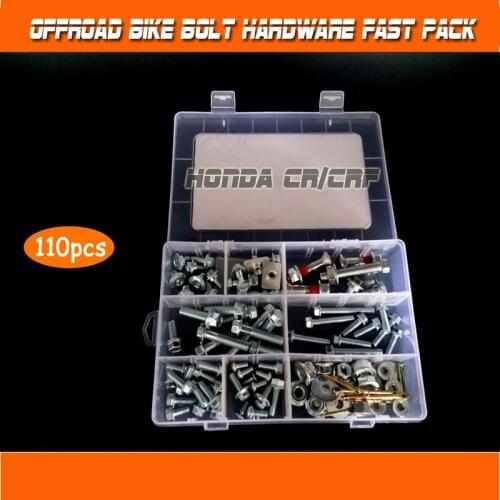 110 PCS Front and rear mudguard bolts and screws For Honda CR CRF 2003-2020