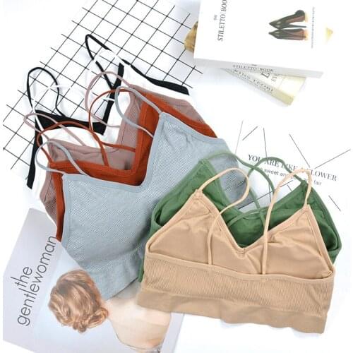 Seamless sling Strapless with chest pads thread with beautiful back and one piece push up bra underwear for women lingerie