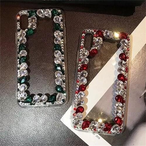 3D Bling Diamonds Crystal Stones Case for Iphone 11 12 Pro Max Glitter Sparkle Jewelled Cover for Iphone X XR XS 7 8 Plus Coque