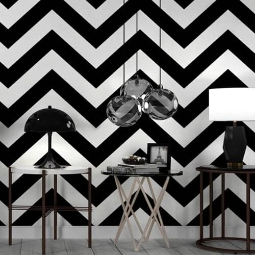 Black White Strip Wall Papers Home Decor Living Room Geometric Loft Wallpaper Roll for Shop Bar Decoration Mural Papel Pintado