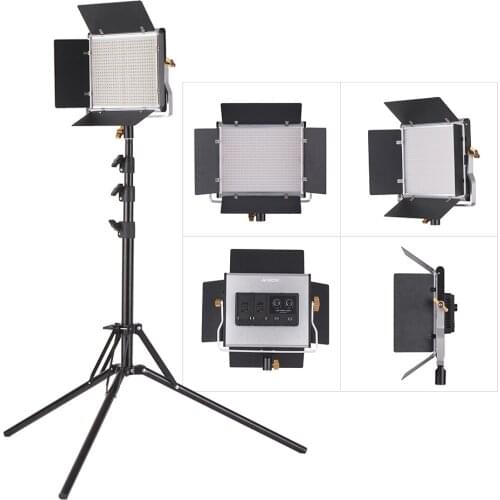 Cz stock Andoer 78.7" LED Video Light Stand 660LEDs Bi-Color Light Panel U Bracket +Barndoor for Studio Video Outdoor Shooting