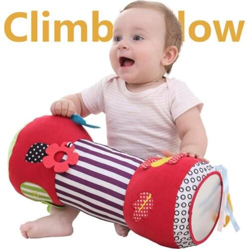 41cm Baby Crawling Pillow Infant Exercise Roller Toy Soft Cushion Fitness Sport Soft Squishy Stuffed Plush Toys Music Teether