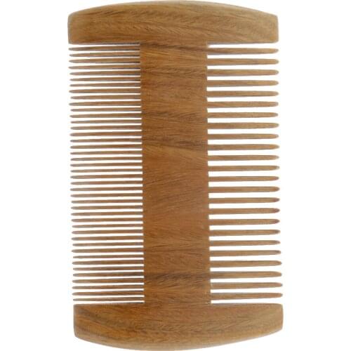 Two Sides Sandalwood Scent Wooden Hair Comb, Handmade Massage Hair Care Beard Taming Comb Hair Brush