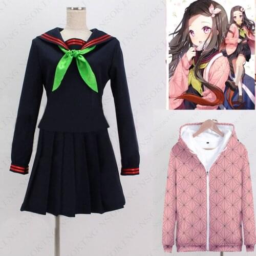 Anime Demon Slayer: Kimetsu no Yaiba Kamado Nezuko Makomo Makomo sailor suit Cosplay Costume Custom Made