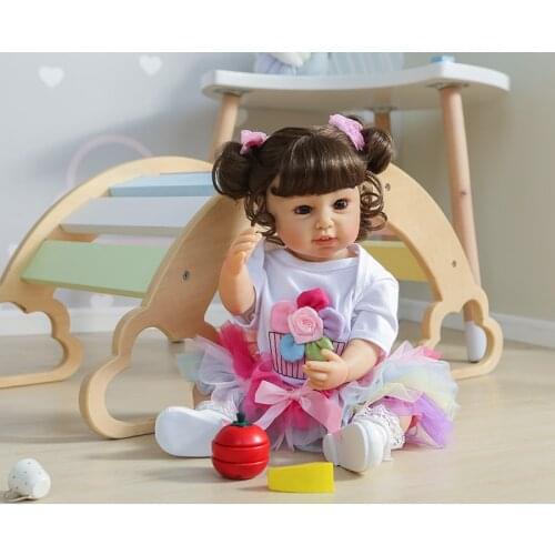 55CM bebe girl reborn toddler princess doll lifelike real touch full body soft silicone waterproof bath toy doll Girl Gift