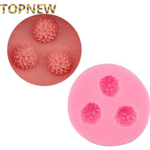 New 3-Hole Flowers Silicone Molds Fondant Jelly Cake Jello Ice Sugar Lace Moulds Cake Decoration Tools kitchen C1707