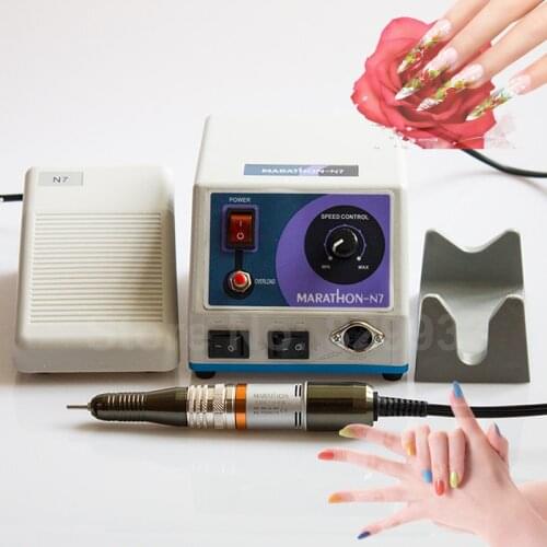 New N7 Micromotor + MARATHON SDE-H20 Korea Brush Handpiece Set For jade, hobby, metal, dental, wood, carver, jewelry & nail file