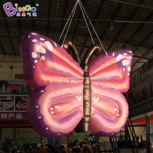 Customized 2x1.45m inflatable LED lighting butterfly decorations inflated butterfly for party event home decoration