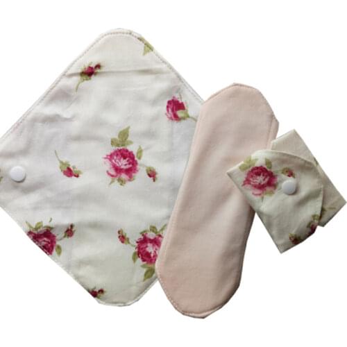 1Pc Women Feminine Hygiene Reusable Washable Panty Liner Bamboo Cloth Mama Menstrual Sanitary Nappy Towel Pad 18.5cm
