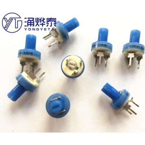 Adjustable resistance Potentiometer Horizontal 10K 103 Hat height 7MM Diameter 10MM Free shipping Hot sale