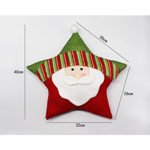 Christmas five star pillow Christmas gifts Christmas supplies window display sequins body pillow