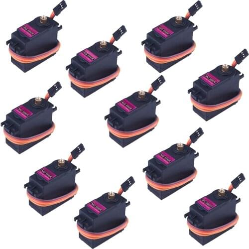 TOP Servomotor 10 Pcs MG996R Metal Gear Torque Digital Servo Motor for RC Model Car Boat Helicopter KY62