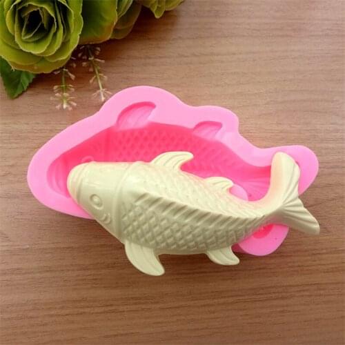 Big Size Carp Shape Silicone Cake Mould Chocolate Cupcake Decoration Tool Fondant Cake Decorating Tools Baking Tool SQ17150