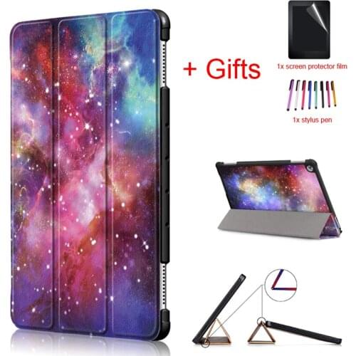 Ultra Slim Sleep/Wake Up New Case For Huawei M5 Lite 10 Cover for HuaWei MediaPad M5 10.1inch BAH2-L09/W19/L09 case+film+stylus