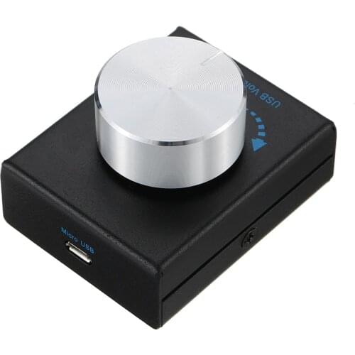 USB Volume Adjuster USB Volume Control Computer Speaker Audio Volume Controller Adjuster with One Key Mute Function