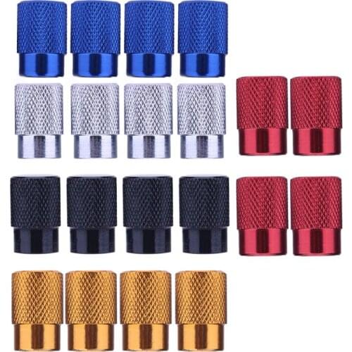 VODOOL 4pcs/set Aluminum Auto Bicycle Car Tire Valve Caps Dust Covers Wheel Air Stems Cover Tyre Airtight Rims Accessories