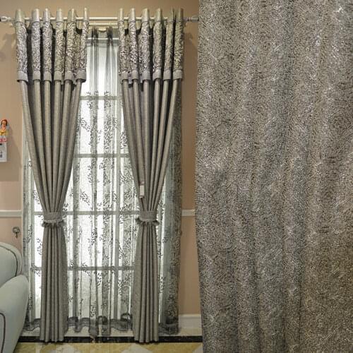 High grade Jian Ou post modern curtain living room bedroom fashionable simple shading fabric curtain yarn luxury decor curtain