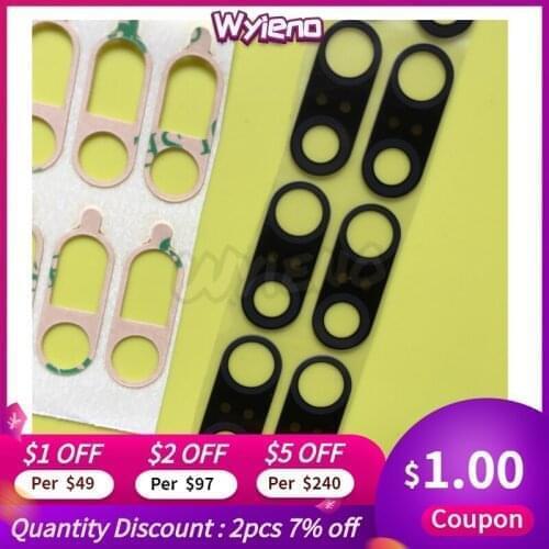 Wyieno 50Pcs/Lot P20Pro Real Camera Glass Lens For Huawei P20 Pro Back Rear Camera Panel With Glue Tracking