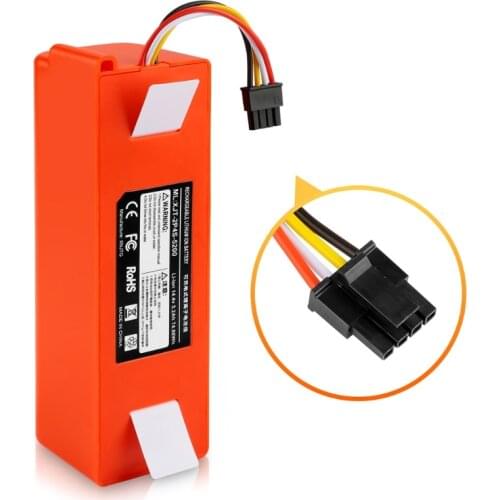 Robotic Vacuum Cleaner Replacement Battery 5200/6500mAh for Xiaomi Robot Roborock Accessory Spare Parts Li-ion Battery