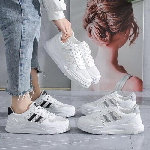 Womens Shoes 2021 Spring and Summer New Sneakers Womens Breathable Casual Shoes Mesh Shoes Flat Shoes All-match Single Shoes 5