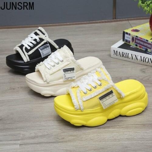 JUNSRM-women Square Toe High Heels Shoes Luxury Designer Leather Slippers Street Beach Sandals Slides 2021