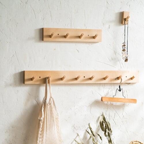 Log Coat Hook Hanger Modern Wall Mount Coat Hat Rack Hooks Natural Wooden Entryway Hanger Bedroom Bathroom Robe Racks Towel Rack